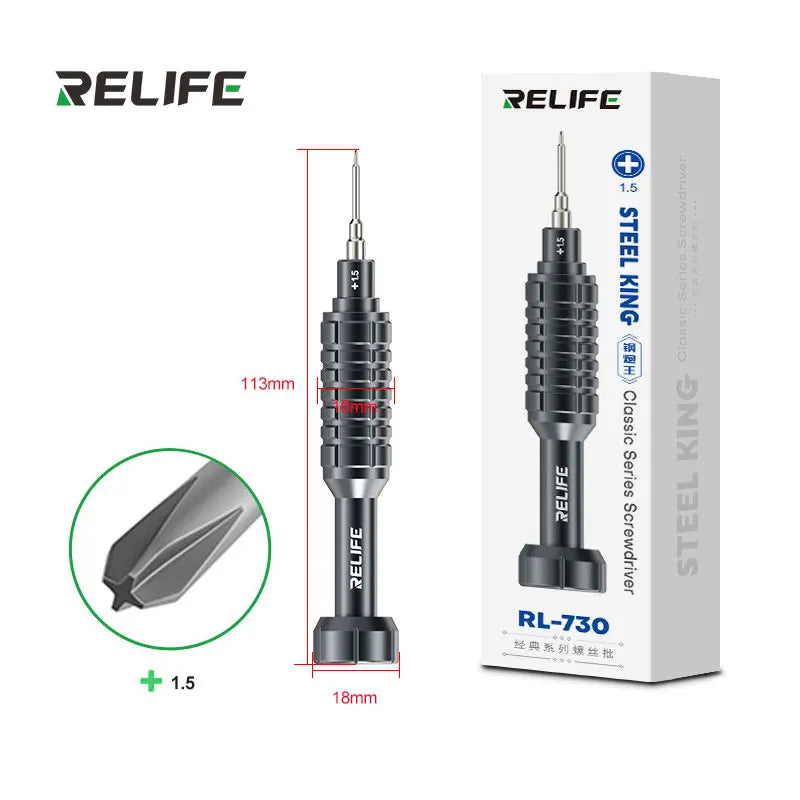 RELIFE RL-730 Steel Cannon King - Set Cacciaviti di Precisione Professionali per iPhone e Smartphone