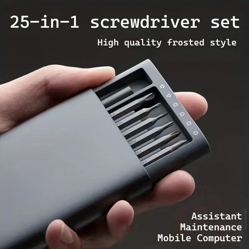 Set Cacciaviti di Precisione 25 in 1 Magnetico - Kit Riparazione Professionale per Smartphone, PC e Orologi