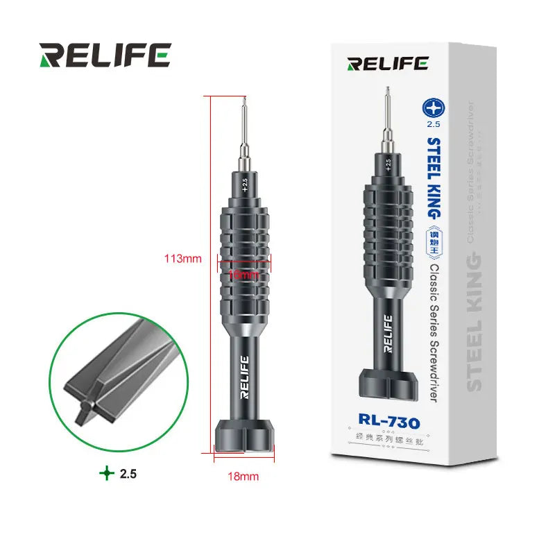 RELIFE RL-730 Steel Cannon King - Set Cacciaviti di Precisione Professionali per iPhone e Smartphone