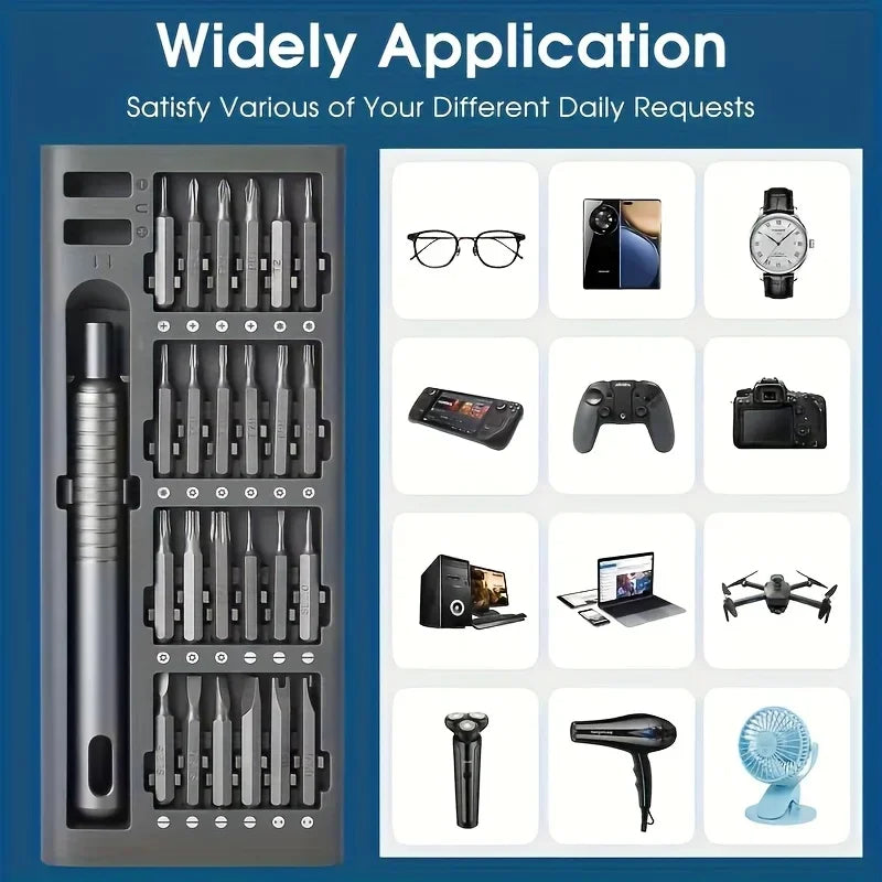 Set Cacciaviti di Precisione 25 in 1 Magnetico - Kit Riparazione Professionale per Smartphone, PC e Orologi