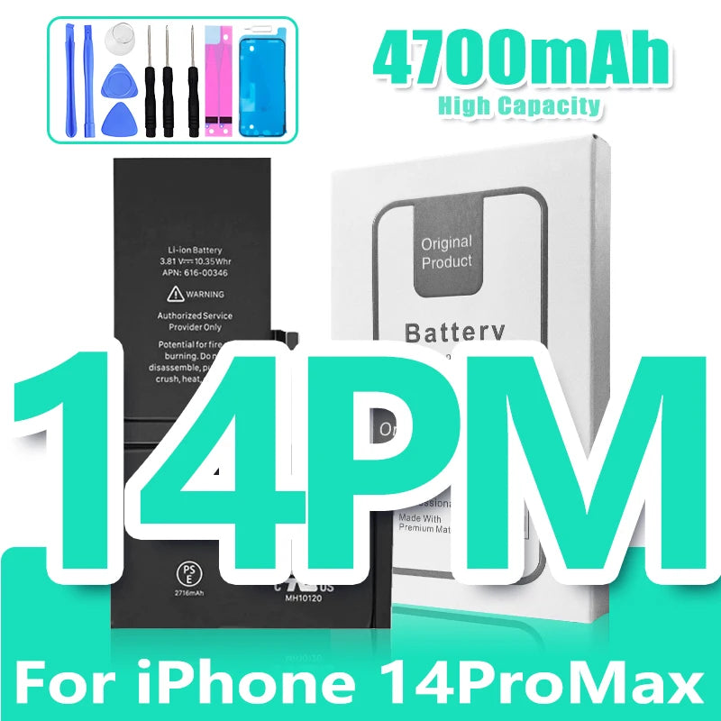 Batteria Alta Capacità 0 Cicli per iPhone - Ricambio Premium Serie 11, 12, 13, 14 - Kit Attrezzi Incluso