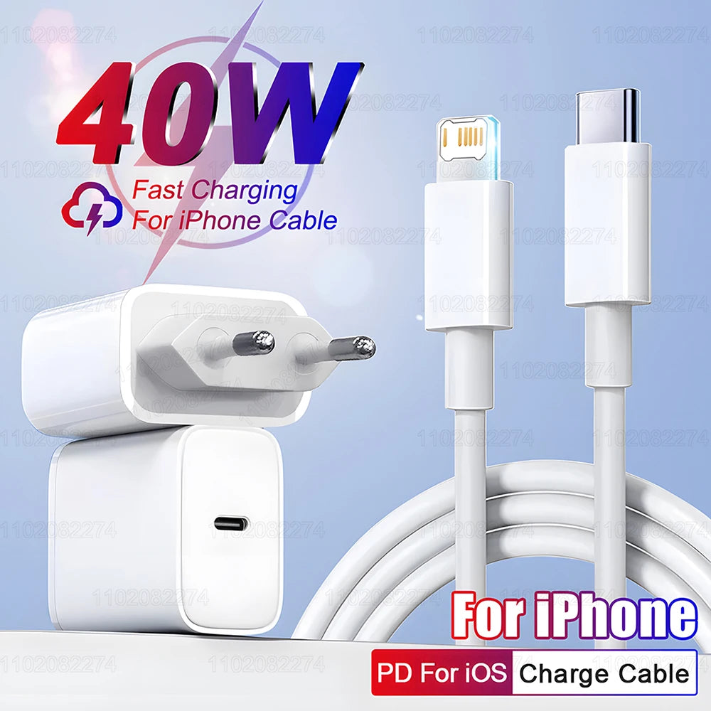 PD 40W carica rapida per 14 13 12 11 15 16 Pro Max  For iPhone 15 16 Plus