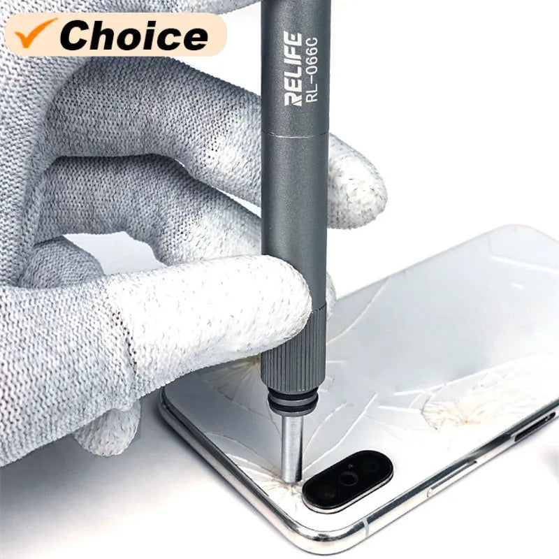 RELIFE RL-066C Penna a Percussione per Rimozione Vetro Posteriore iPhone e Android - Strumento Professionale per Riparazione Scocca e Fotocamera