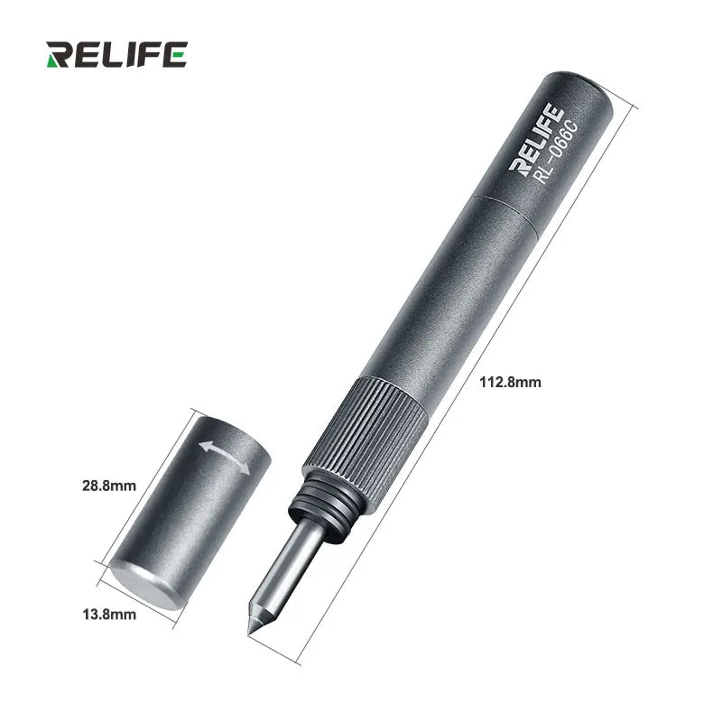 RELIFE RL-066C Penna a Percussione per Rimozione Vetro Posteriore iPhone e Android - Strumento Professionale per Riparazione Scocca e Fotocamera