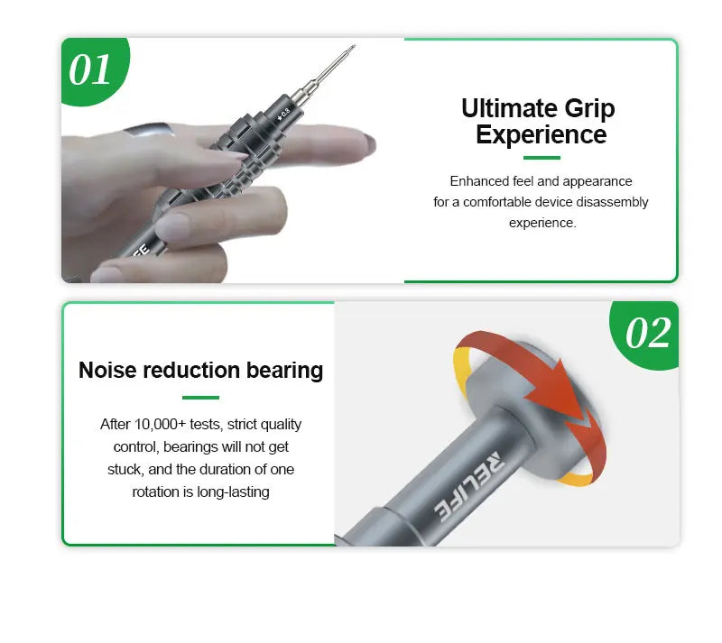 RELIFE RL-730 Steel Cannon King - Set Cacciaviti di Precisione Professionali per iPhone e Smartphone