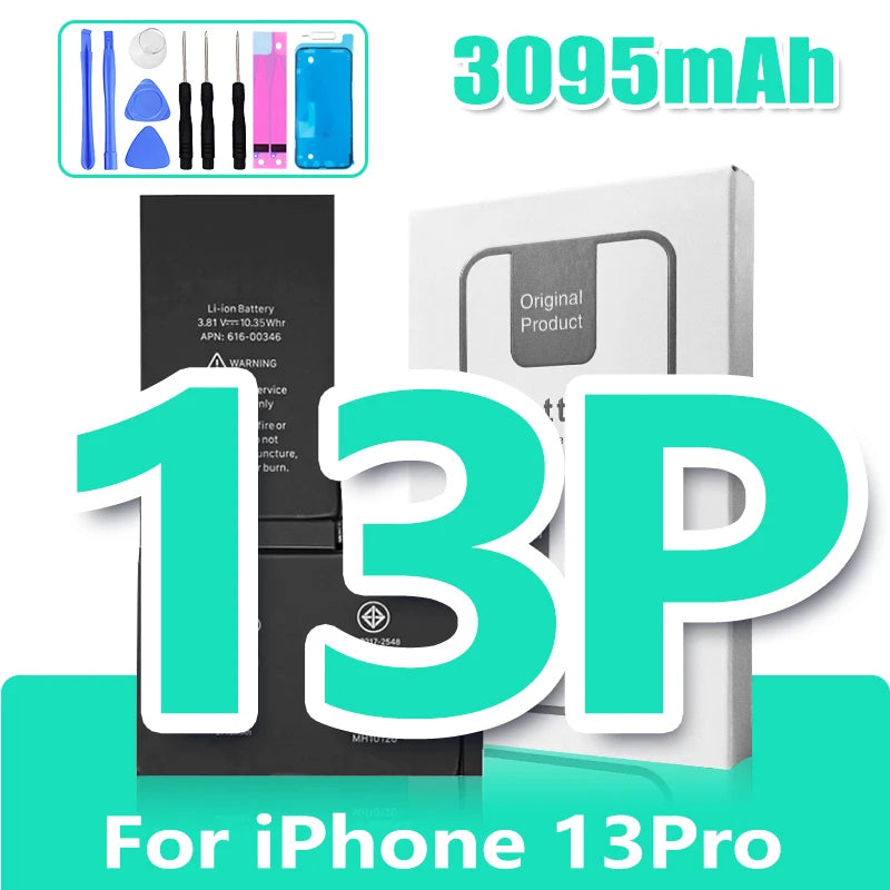 Batteria Alta Capacità 0 Cicli per iPhone - Ricambio Premium Serie 11, 12, 13, 14 - Kit Attrezzi Incluso