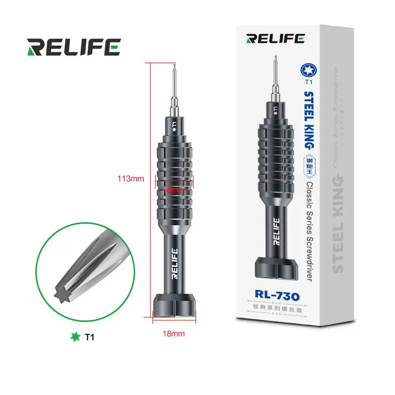 RELIFE RL-730 Steel Cannon King - Set Cacciaviti di Precisione Professionali per iPhone e Smartphone