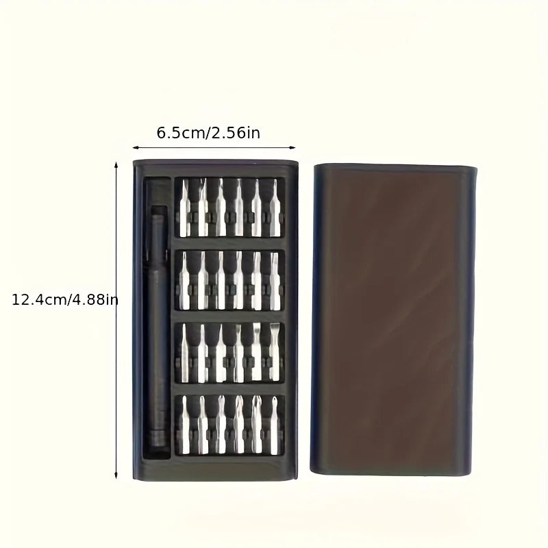 Set Cacciaviti di Precisione 25 in 1 Magnetico - Kit Riparazione Professionale per Smartphone, PC e Orologi