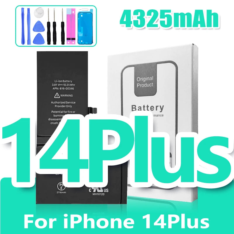 Batteria Alta Capacità 0 Cicli per iPhone - Ricambio Premium Serie 11, 12, 13, 14 - Kit Attrezzi Incluso