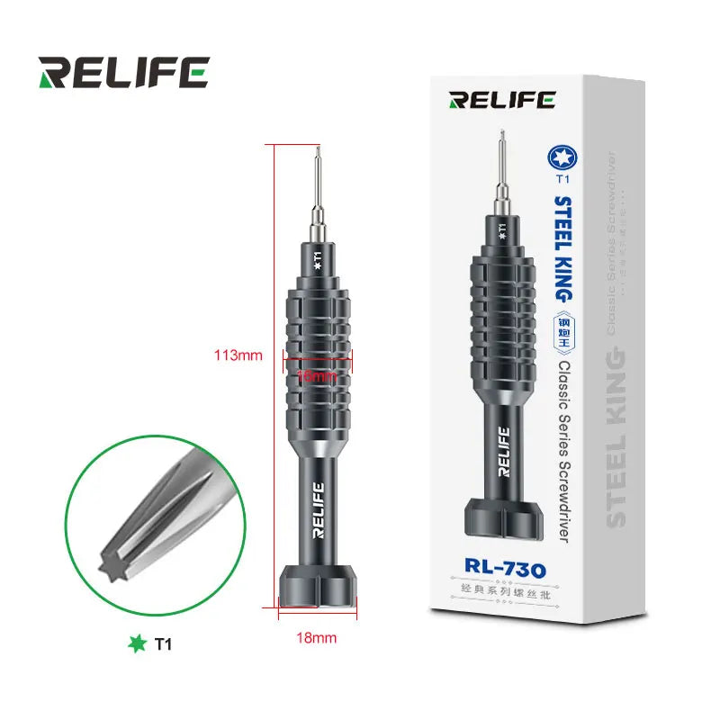 RELIFE RL-730 Steel Cannon King - Set Cacciaviti di Precisione Professionali per iPhone e Smartphone