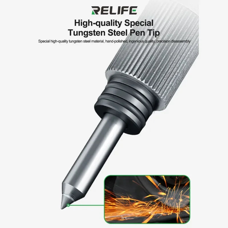 RELIFE RL-066C Penna a Percussione per Rimozione Vetro Posteriore iPhone e Android - Strumento Professionale per Riparazione Scocca e Fotocamera