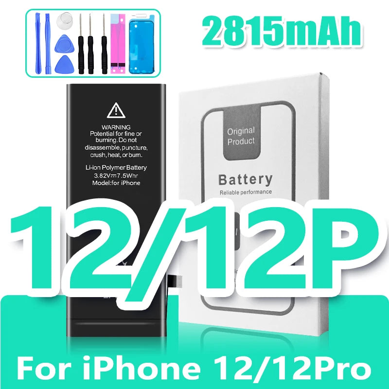 Batteria Alta Capacità 0 Cicli per iPhone - Ricambio Premium Serie 11, 12, 13, 14 - Kit Attrezzi Incluso