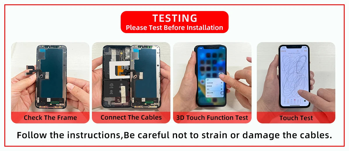 Display OLED / LCD Retina per iPhone - Schermo Completo con 3D Touch e Digitizer - Serie X, 11, 12, 13, 14, 15, 16